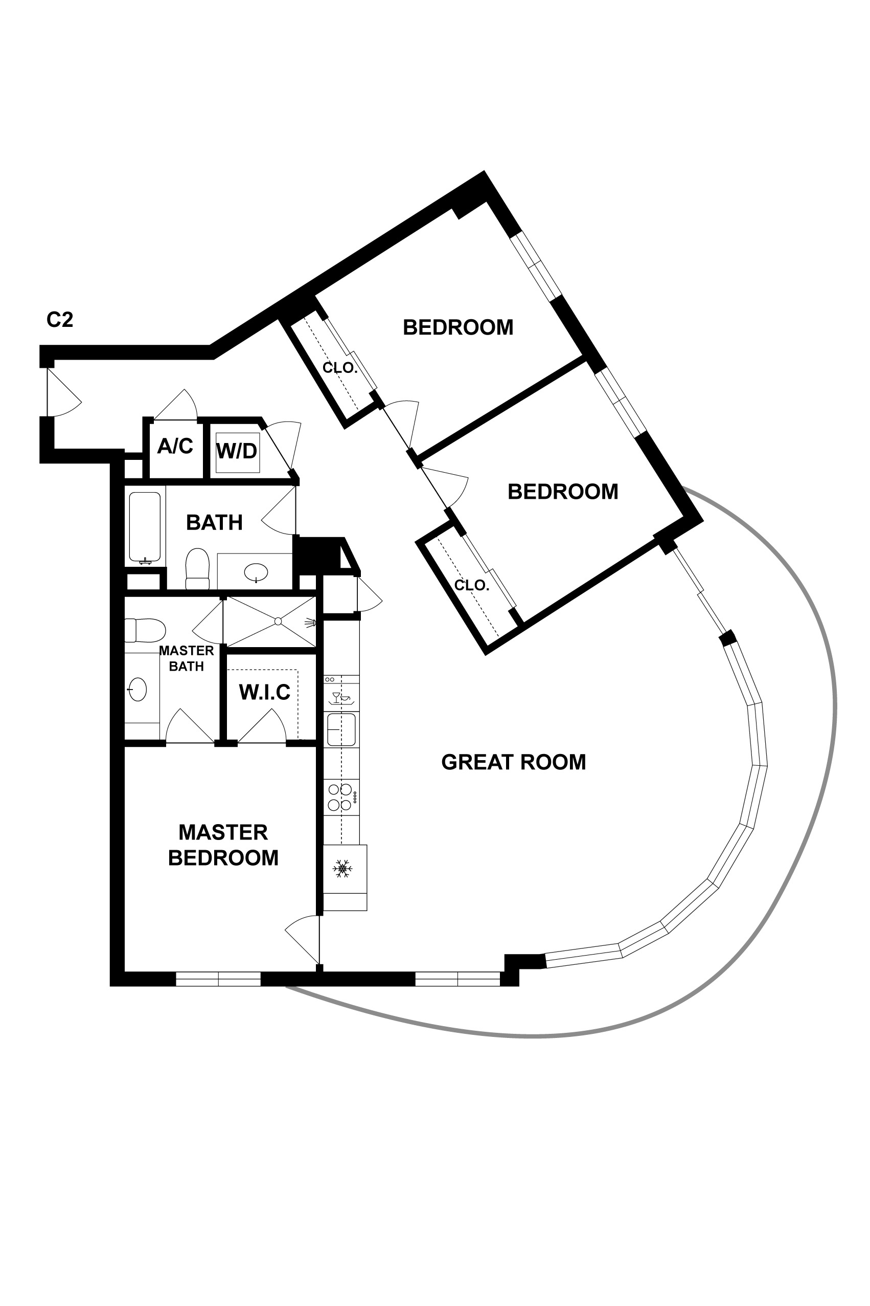 2D Floorplan image of unit 308