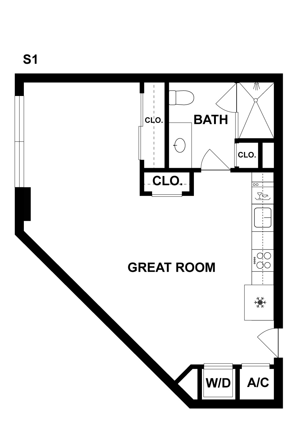 2D Floorplan image of unit 410